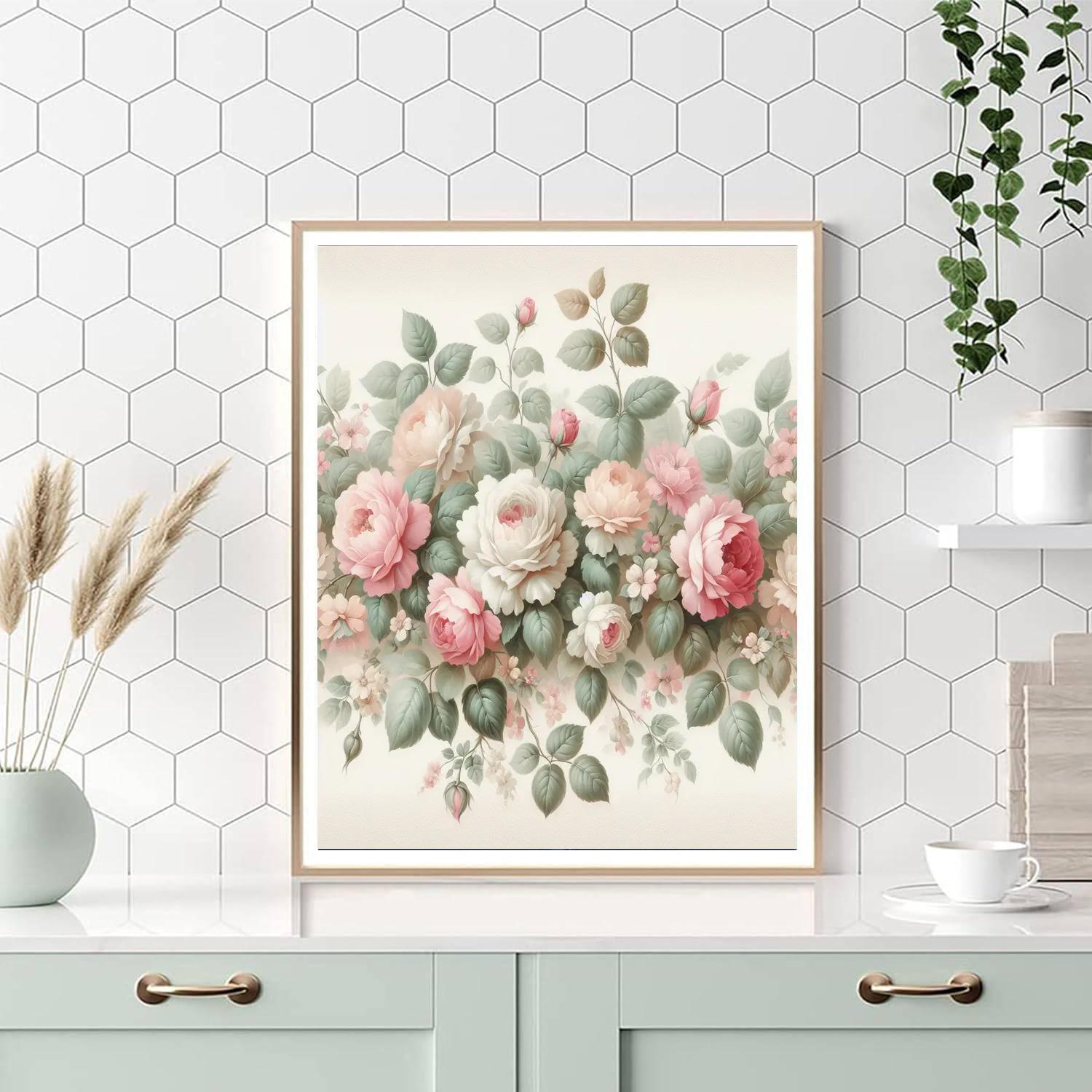 Vintage Rose Dreamscape Paint By Numbers Art