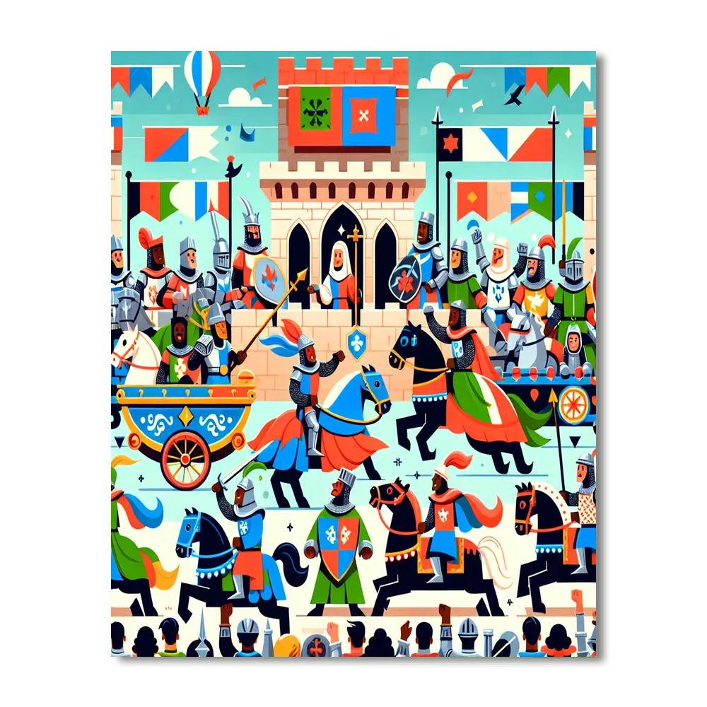 Knight's Tournament Number Painting