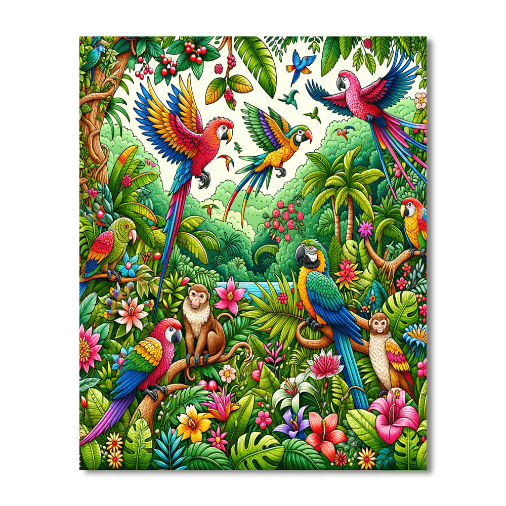 Adventures In The Jungle DIY Paint By Numbers