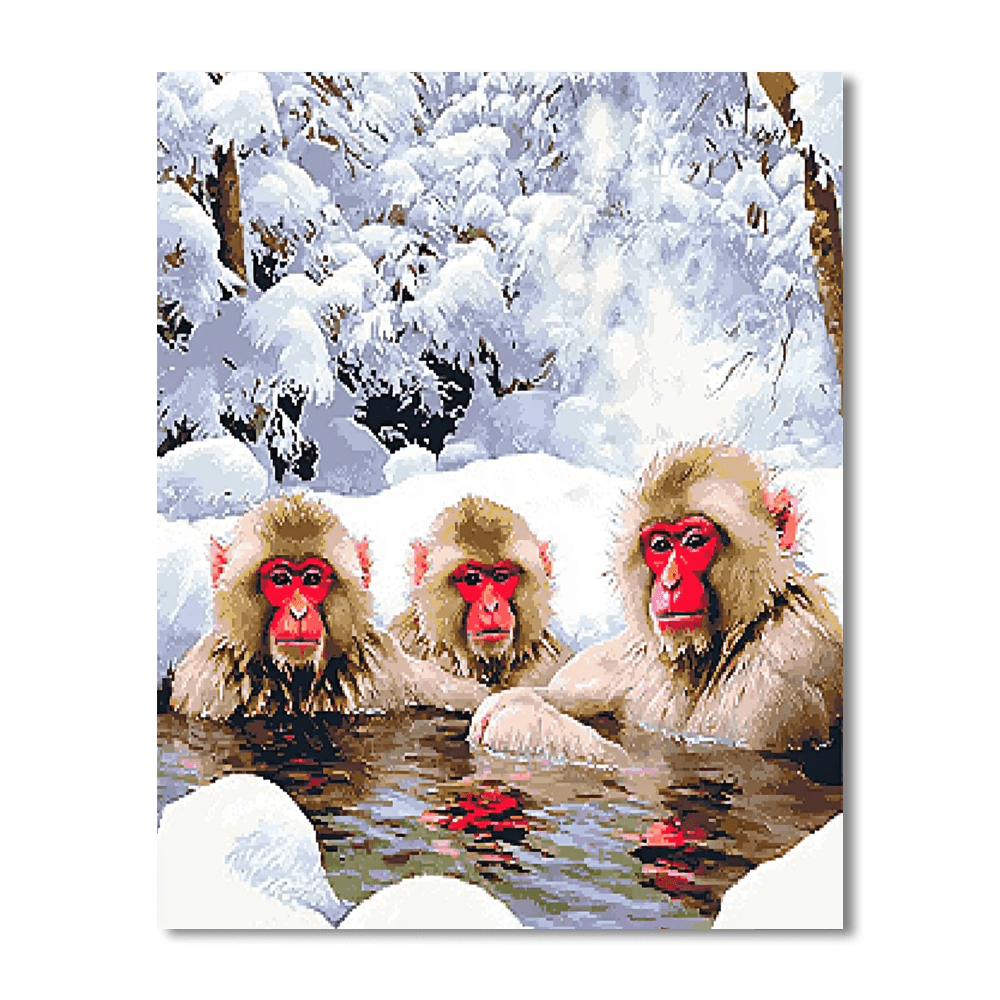 Jigokudani Monkey Park - Japan Paint By Numbers Art
