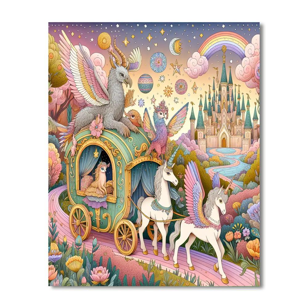 Fantasy Kingdom Caravan Paint By Numbers Art
