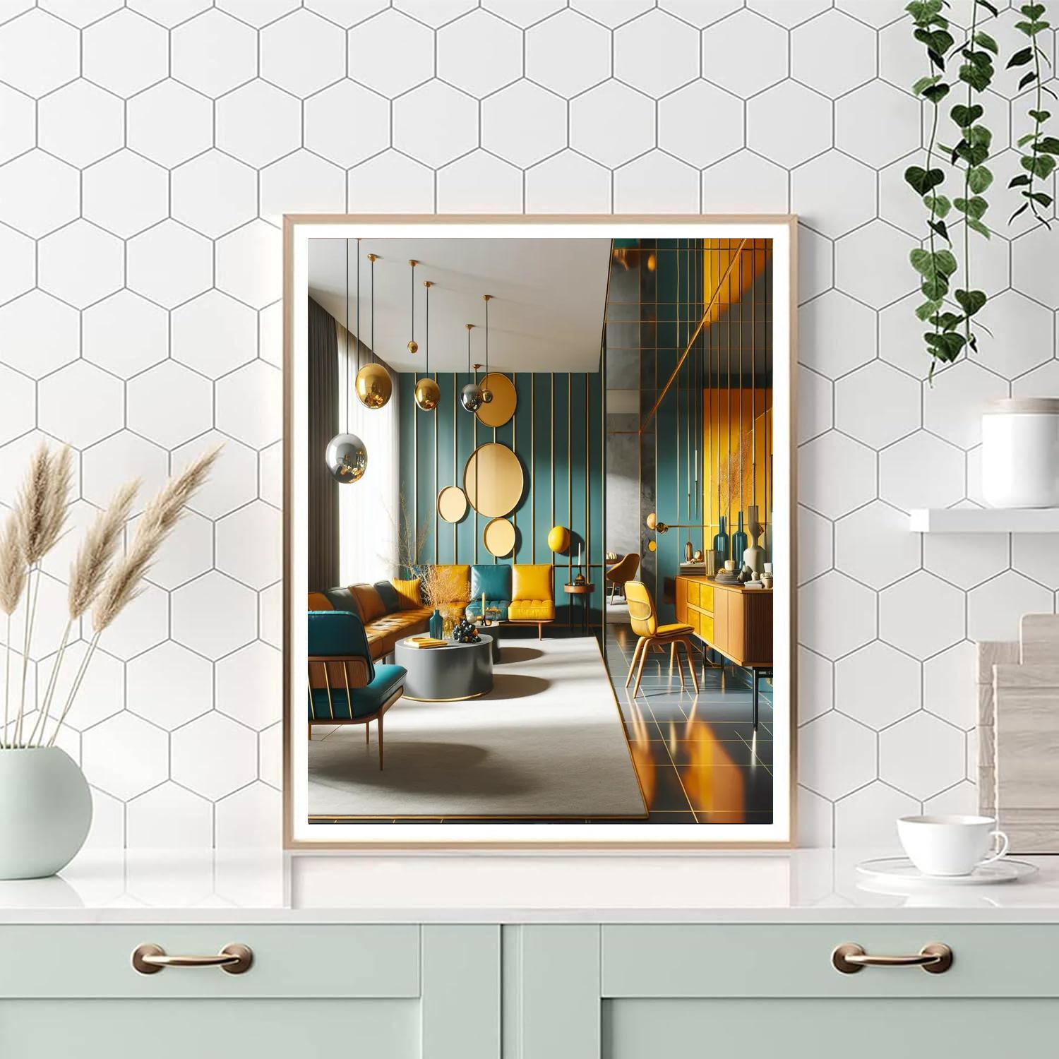 Chic Mid-century Modern Paint By Numbers Art