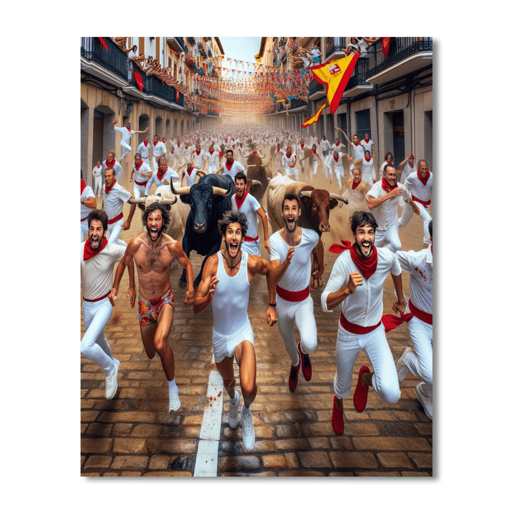 Festival Of San Fermín DIY Paint By Numbers