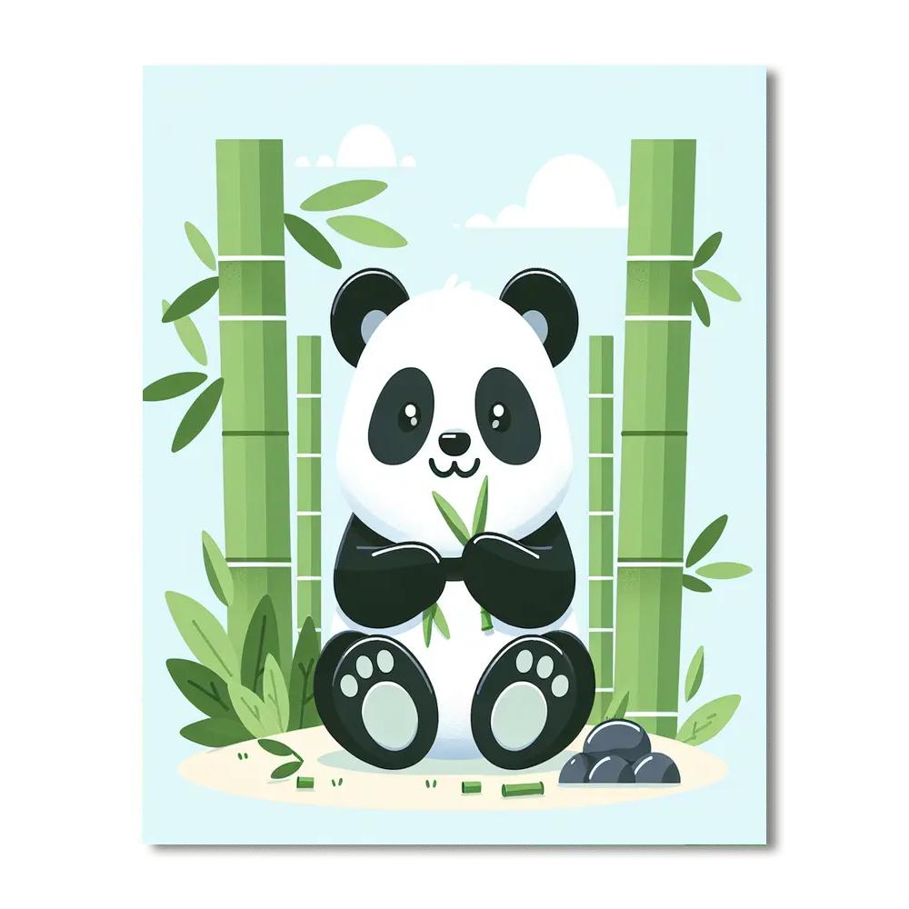 Cuddle Up Panda Number Painting