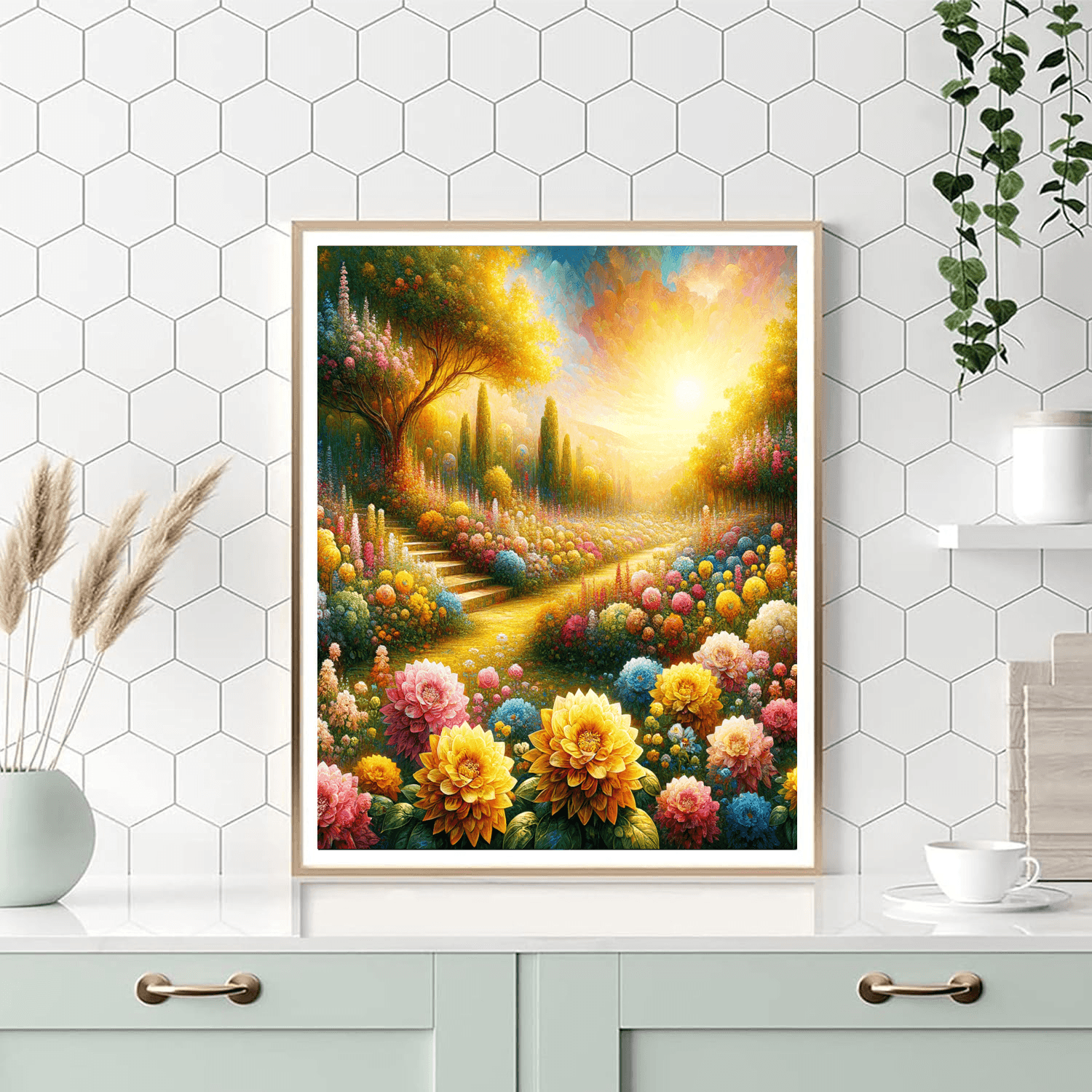 Charming Summer Garden Painting By Numbers Kit