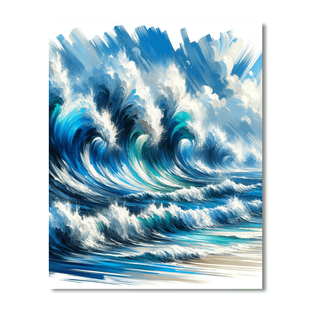 Dancing Waves Painting Number Kit
