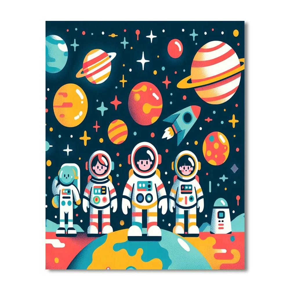 Epic Space Mission Paint By Numbers