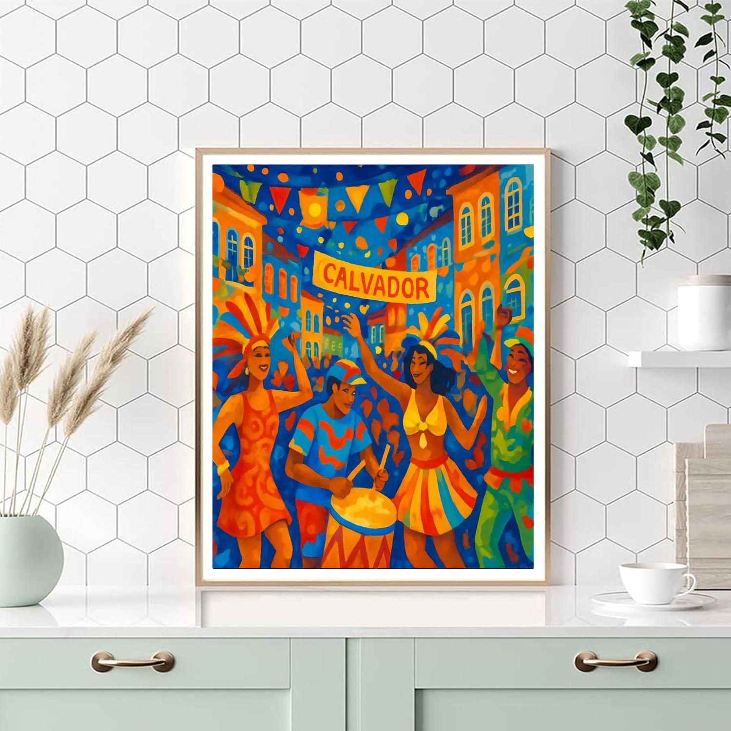 Carnaval De Salvador - Salvador Paint By Numbers Art