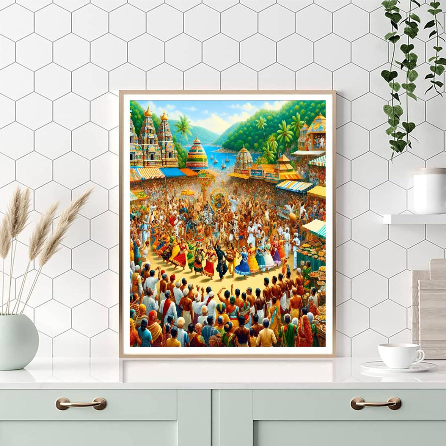 Karnataka Karavali Utsav Painting Number Kit