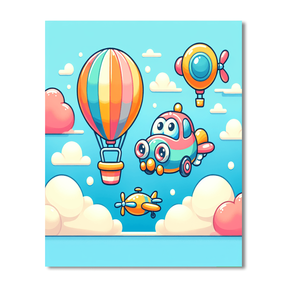 Fantastic Flying Machines Number Painting