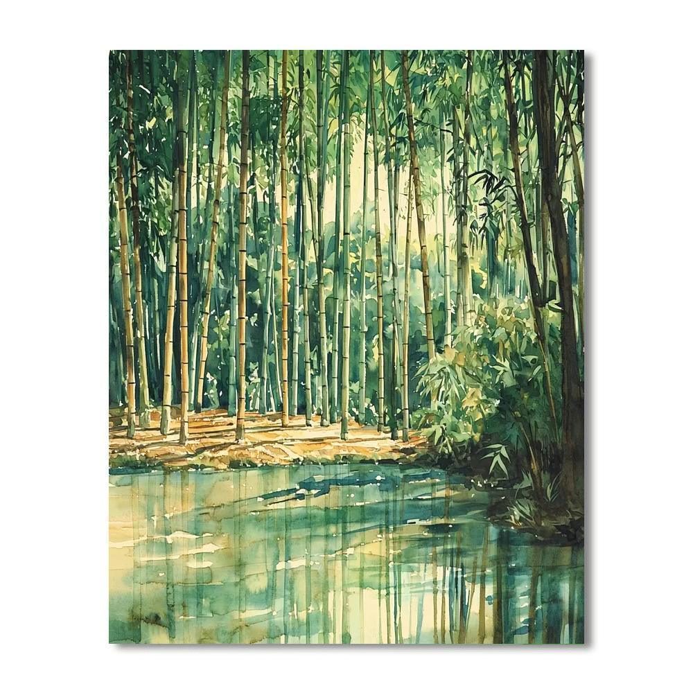 Nandalal Bose Inspired Harmony Of Bamboo Groves  Painting Number Kit