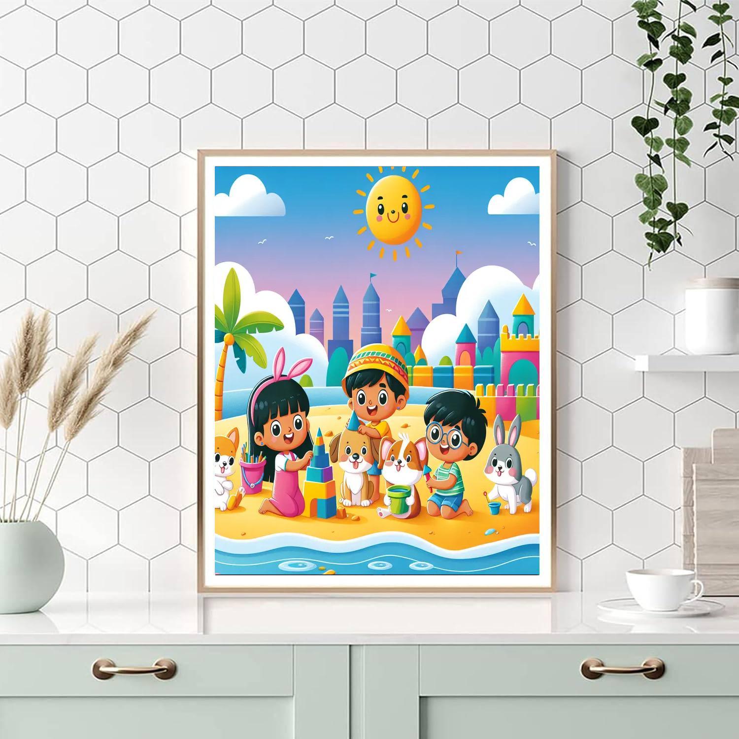 Sunny Seaside Painting Number Kit