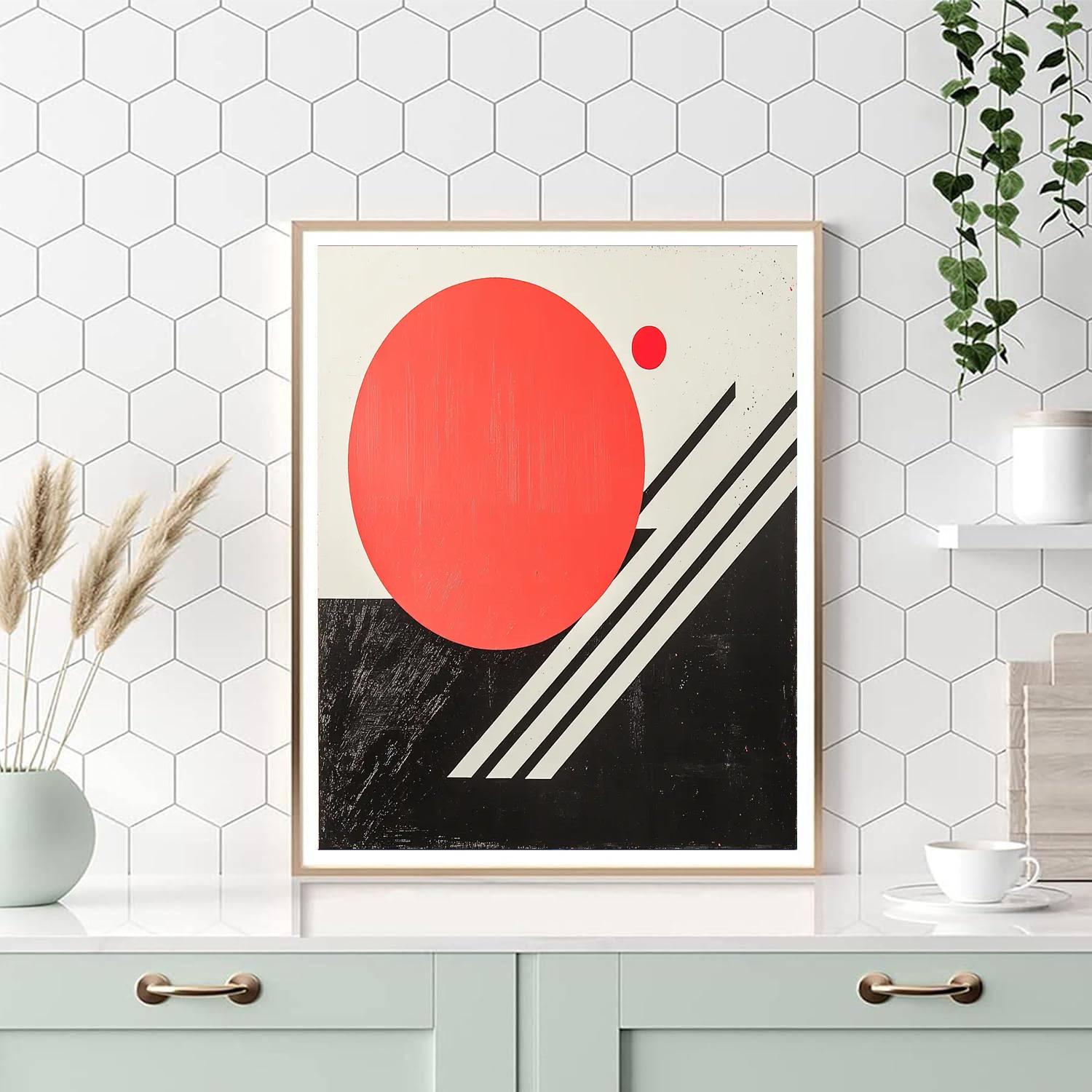 Kazimir Malevich Inspired Linear Expression  Painting Number Kit