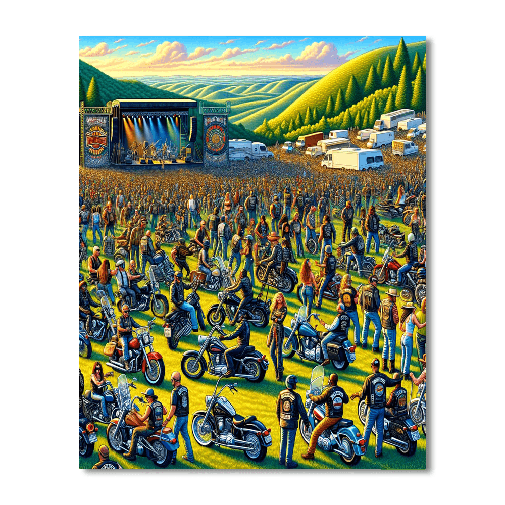 Harley-davidson Rally - Usa Number Painting