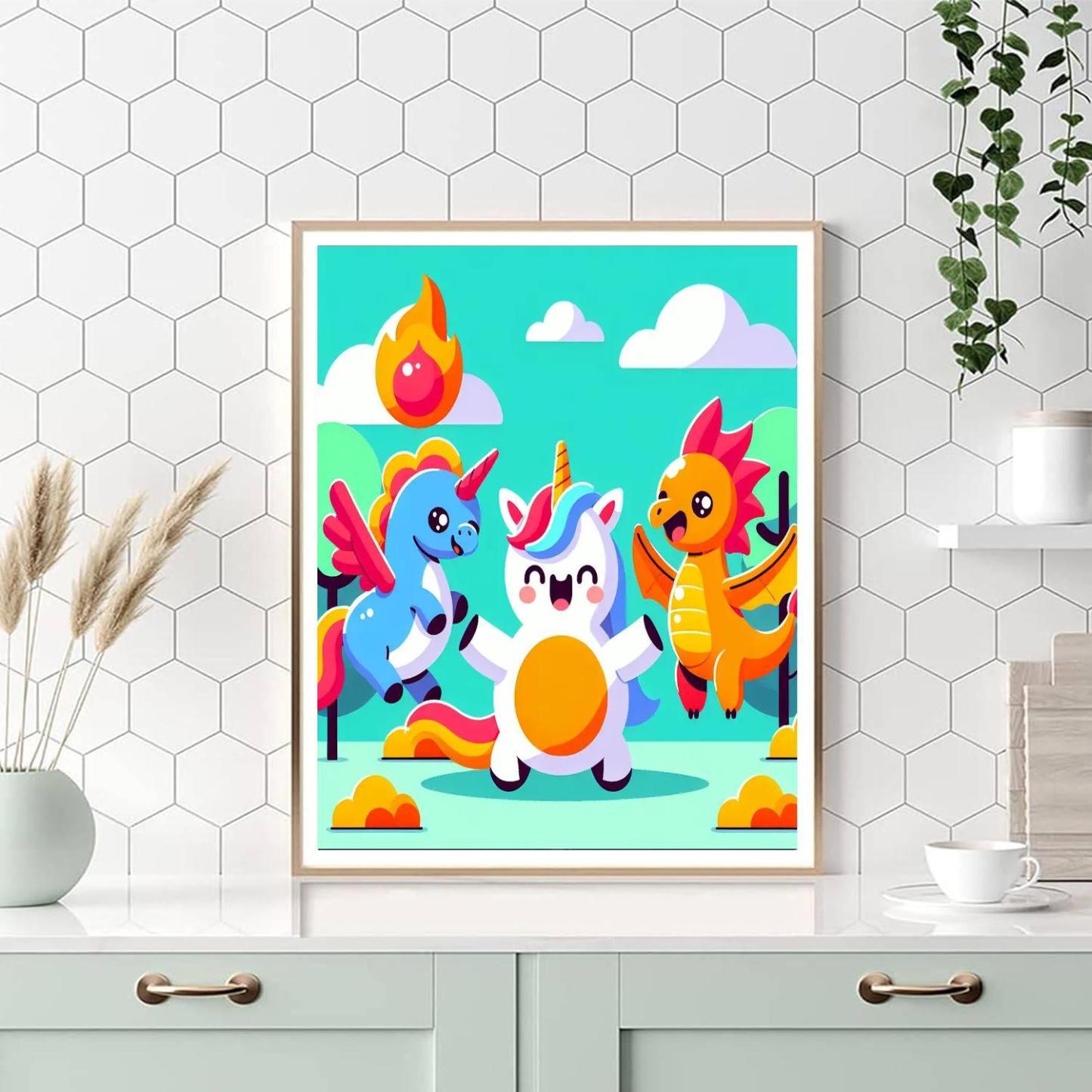 Magical Pet Zoo Numbered Painting Kits