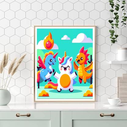 Magical Pet Zoo Numbered Painting Kits