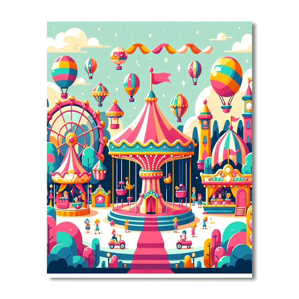 Fairground Festival Fun Paint By Number