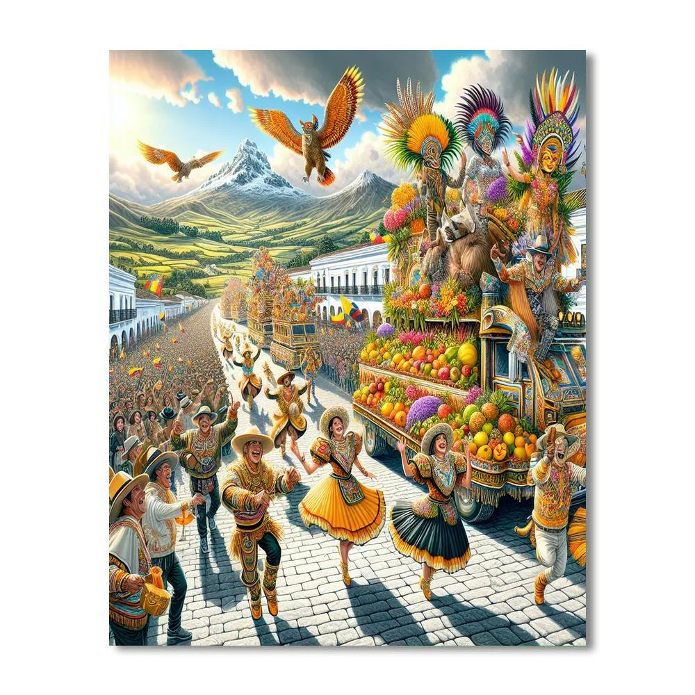 Ecuadorian Carnival - Ecuador Paint By Numbers Art