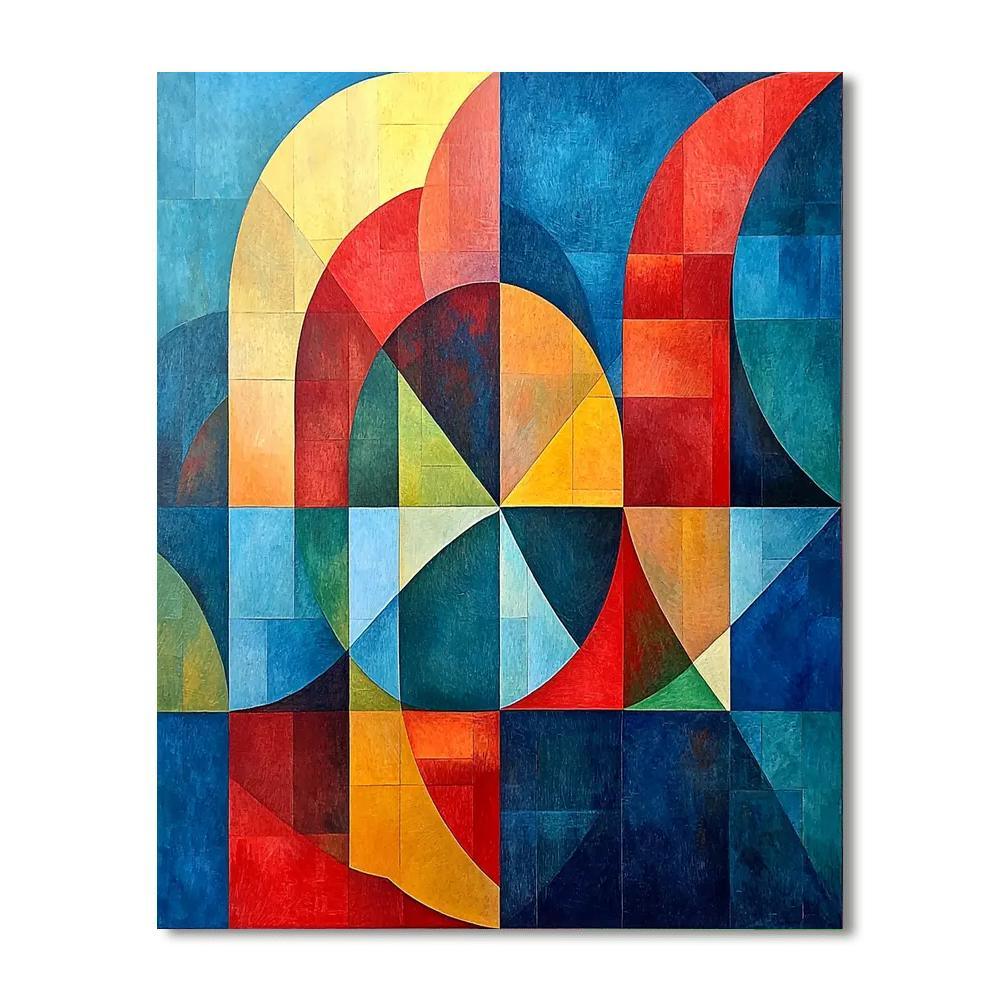 Paul Cézanne Inspired Geometric Dreamscape  Paint By Number