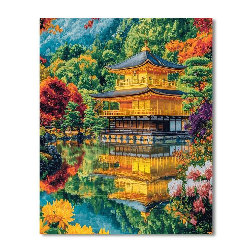 Kinkaku-ji - Kyoto Paint By Number