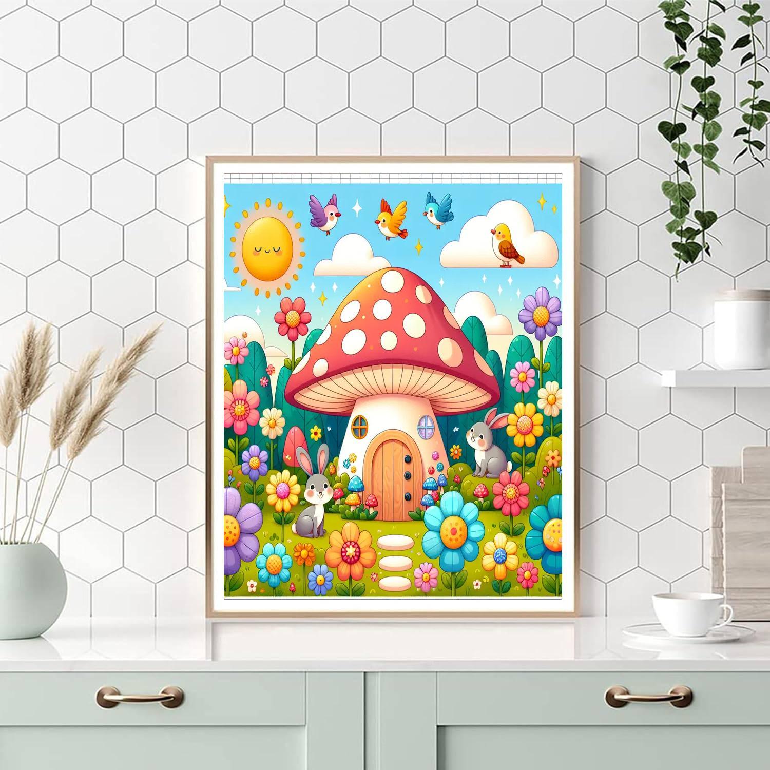Magical Mushroom House Paint By Color