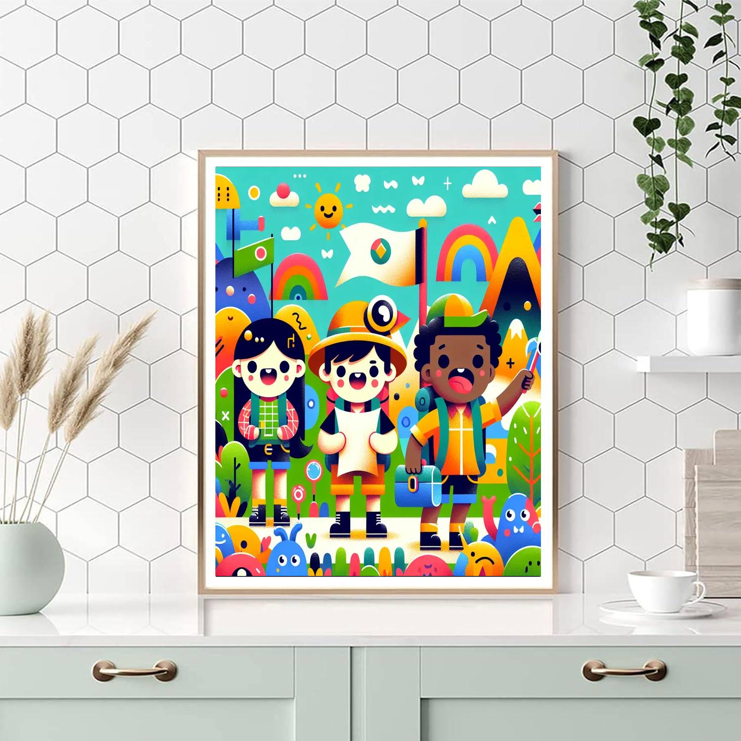 The Adventure Of The Little Explorers DIY Paint By Numbers