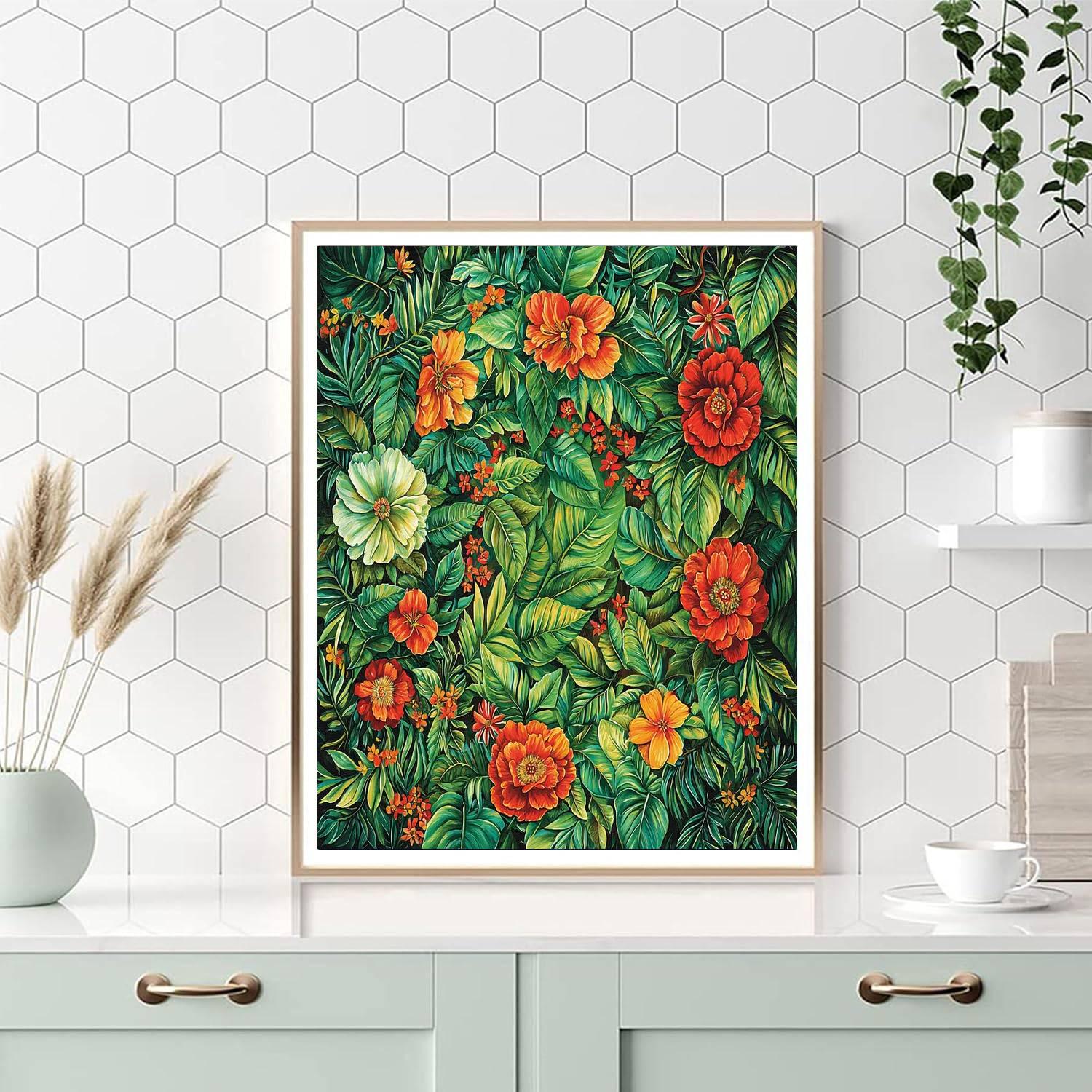 Frida Kahlo Inspired Tropical Resonance  Numbered Painting Kits