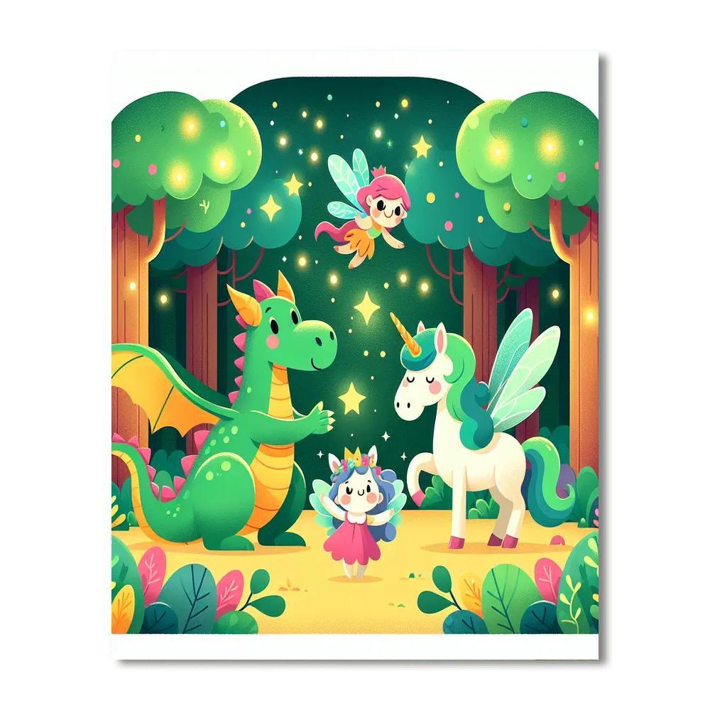 Fun Fantasy Creatures DIY Paint By Numbers