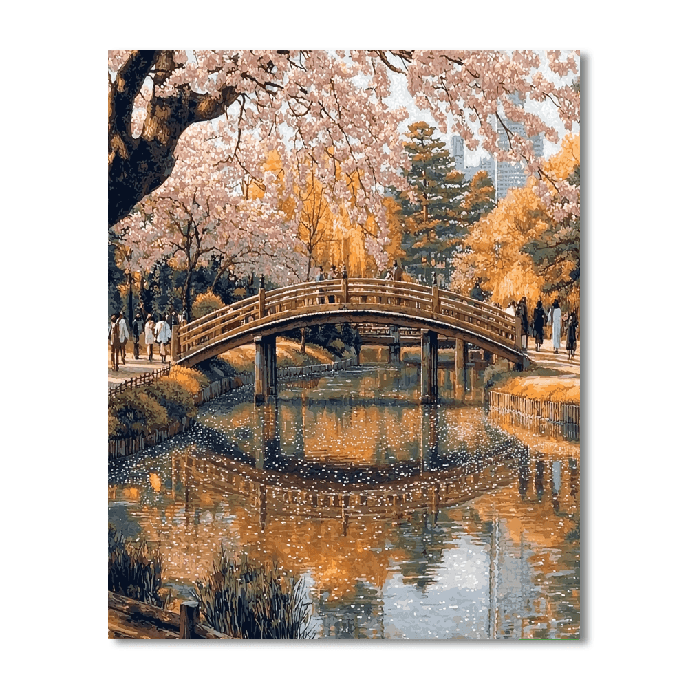 Shinjuku Gyoen National Garden - Tokyo, Japan Numbered Painting Kits