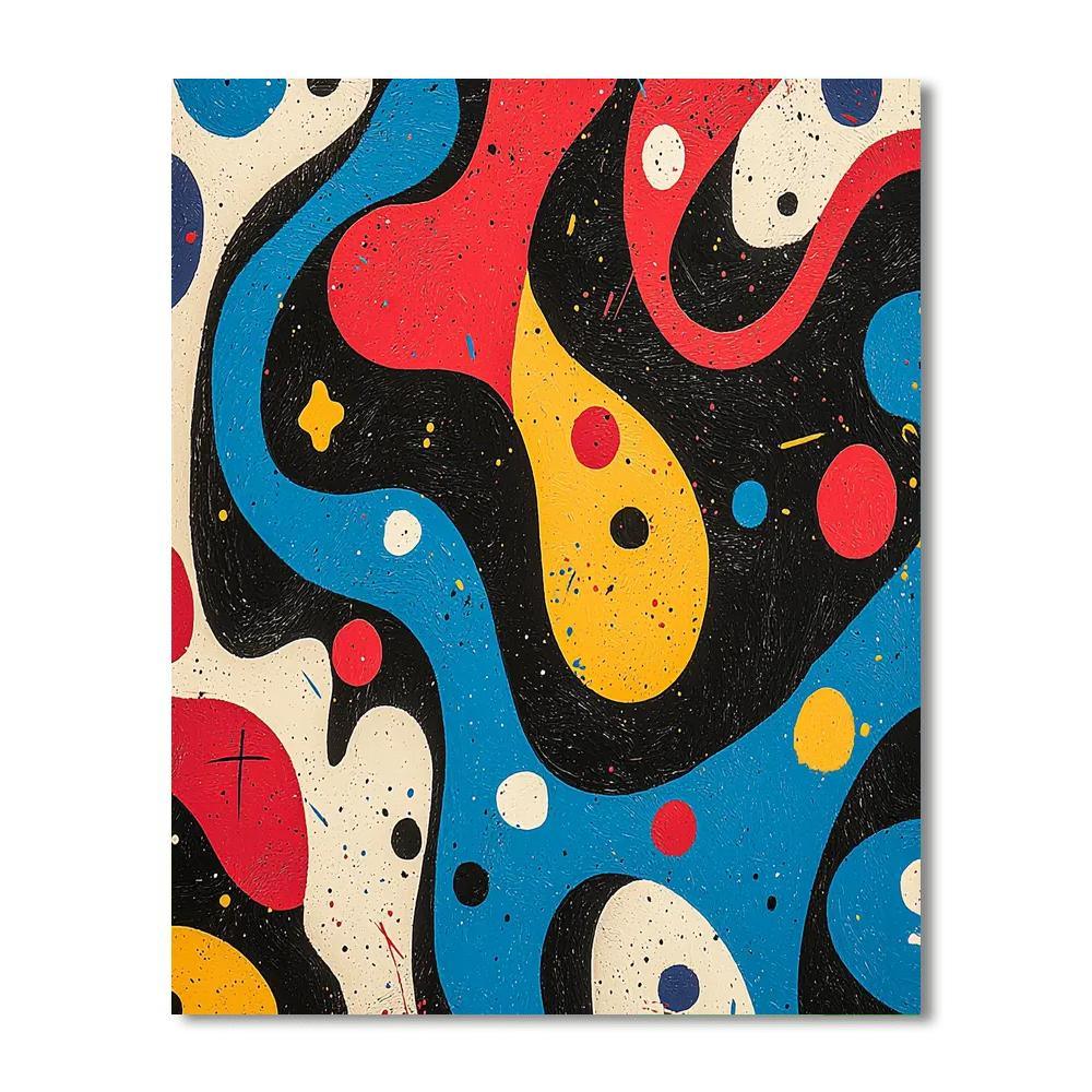 Joan Miró Inspired Joyful Flow Of Color  Numbered Painting Kits