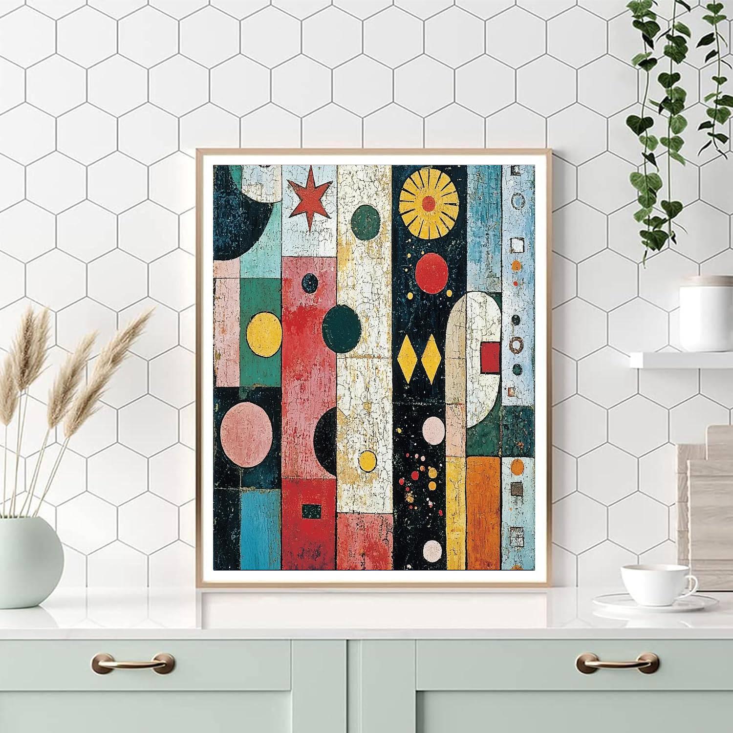 Paul Klee Inspired Embrace Of Shapes  Paint By Number