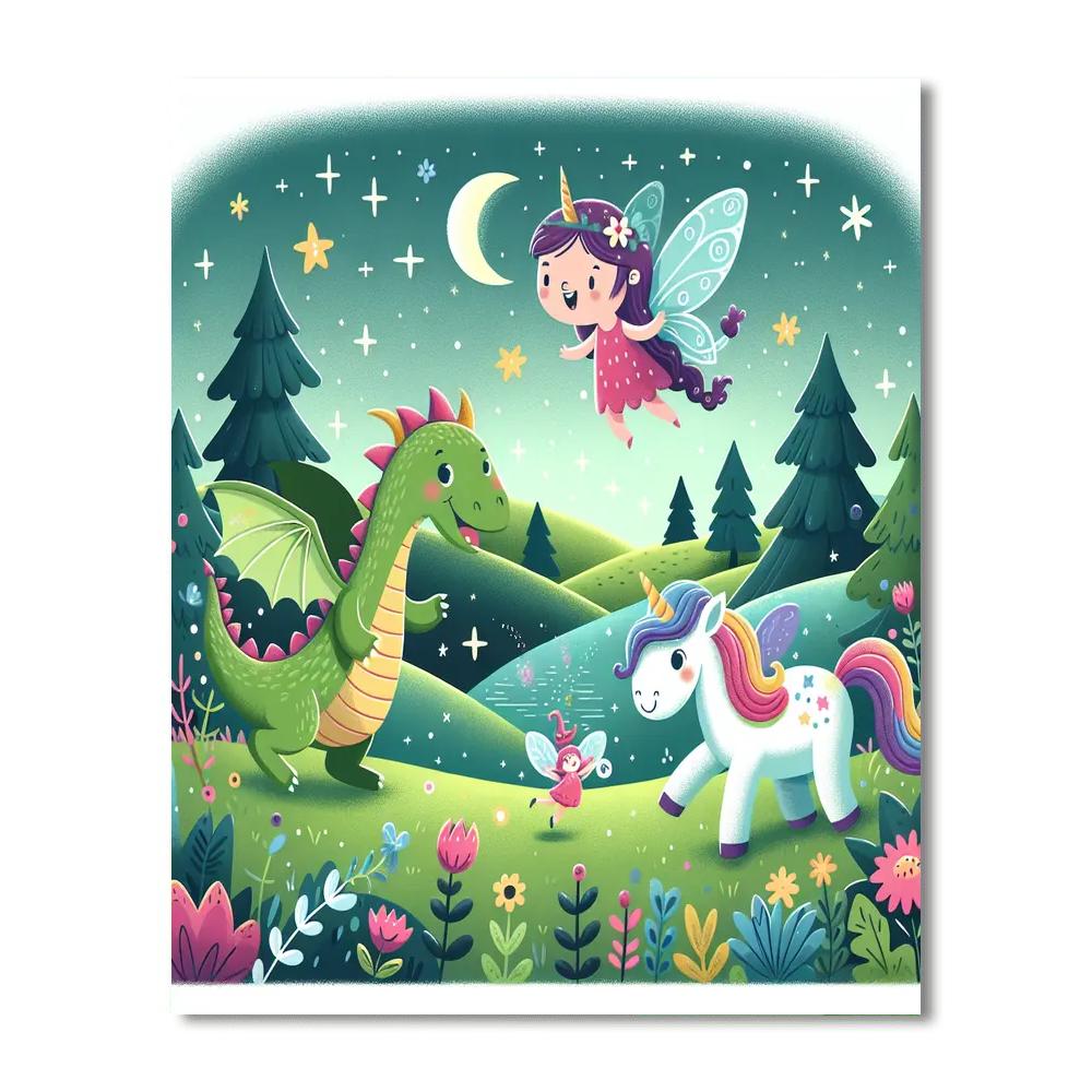 Charming Fairy Tale Creatures Numbered Painting Kits