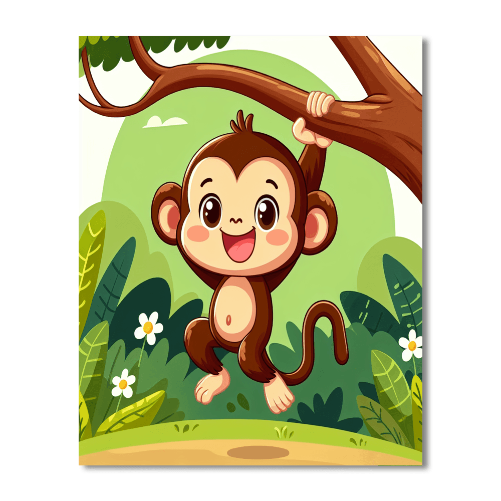 Cheeky Monkey Painting Number Kit