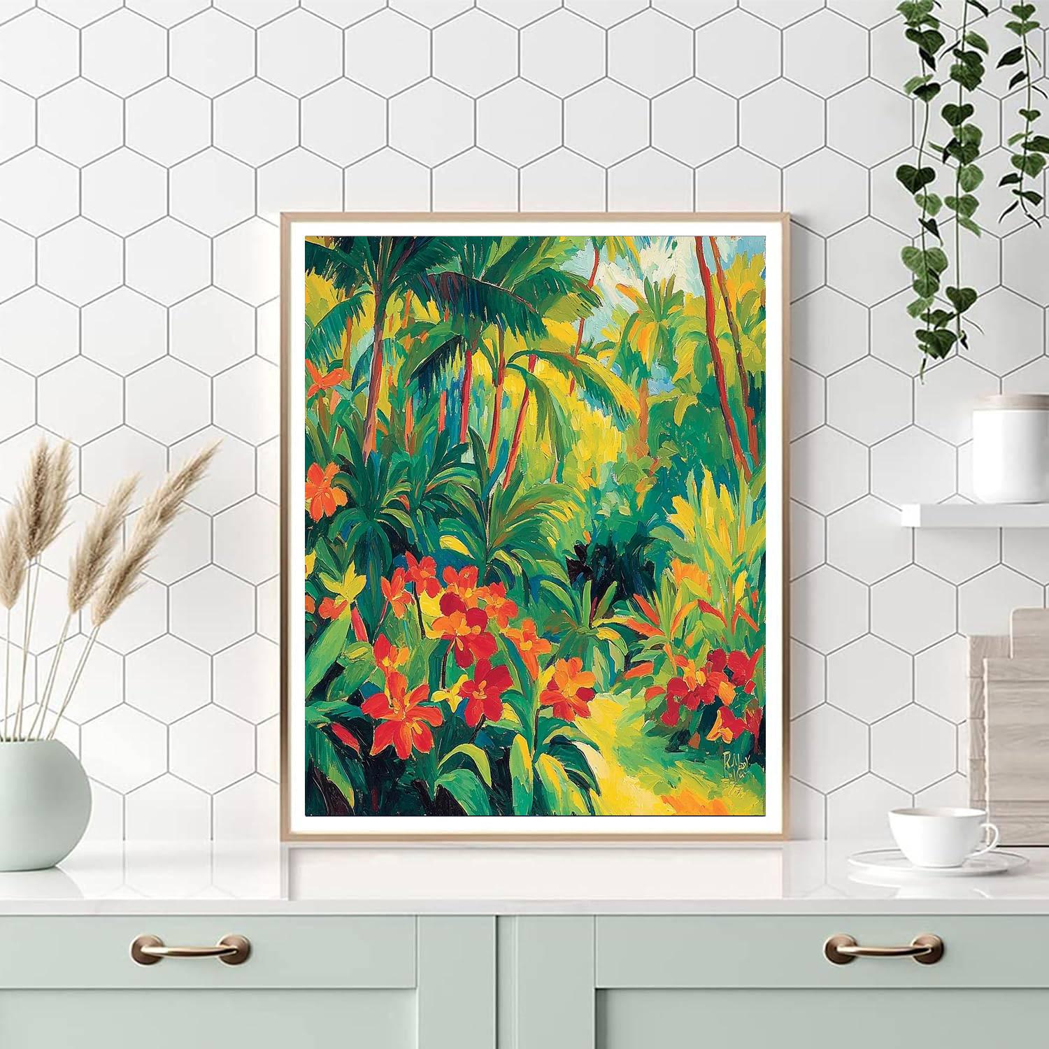Paul Gauguin Inspired Caribbean Vibrations  Number Painting