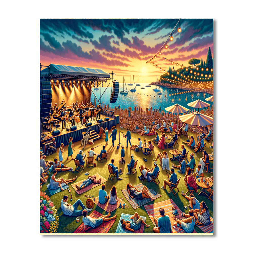 The Antibes Juan-les-pins Jazz Festival Paint By Color