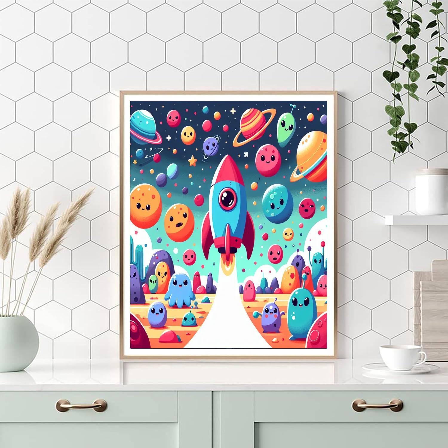 Space Travel Expedition Numbered Painting Kits