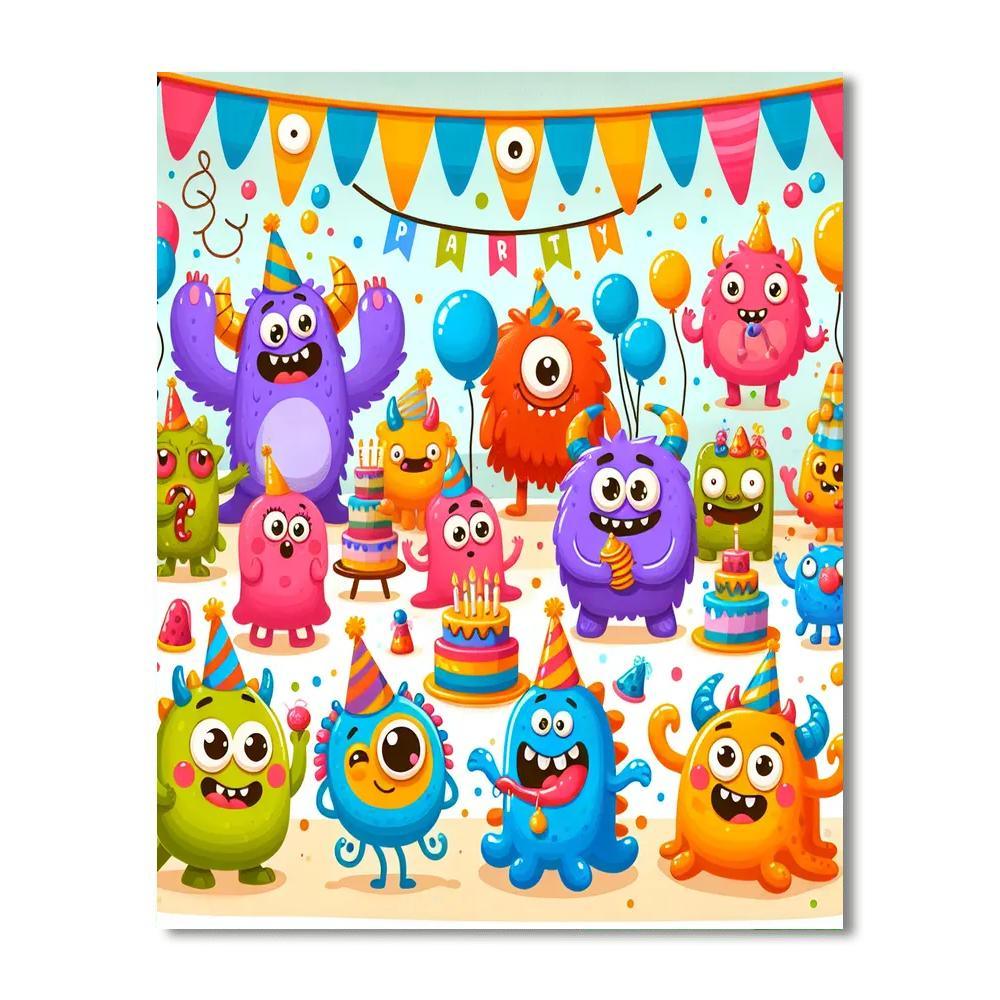 Kooky Monster Party Paint By Number