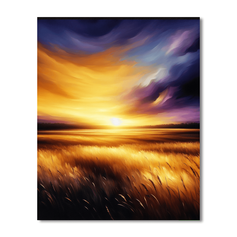 Enchanted Sunset Prairie Number Painting