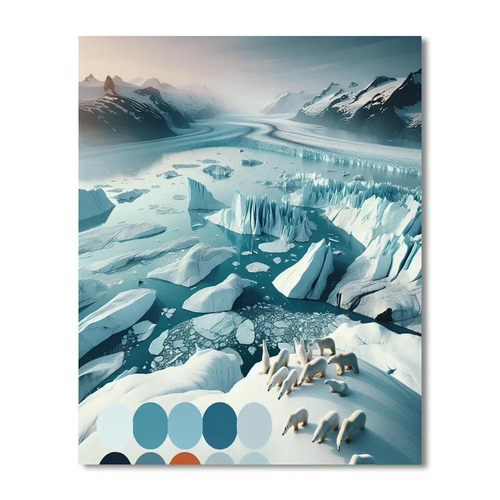 Majestic Polar Adventure Numbered Painting Kits