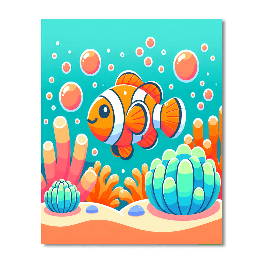 Comical Clownfish Capers Paint By Numbers