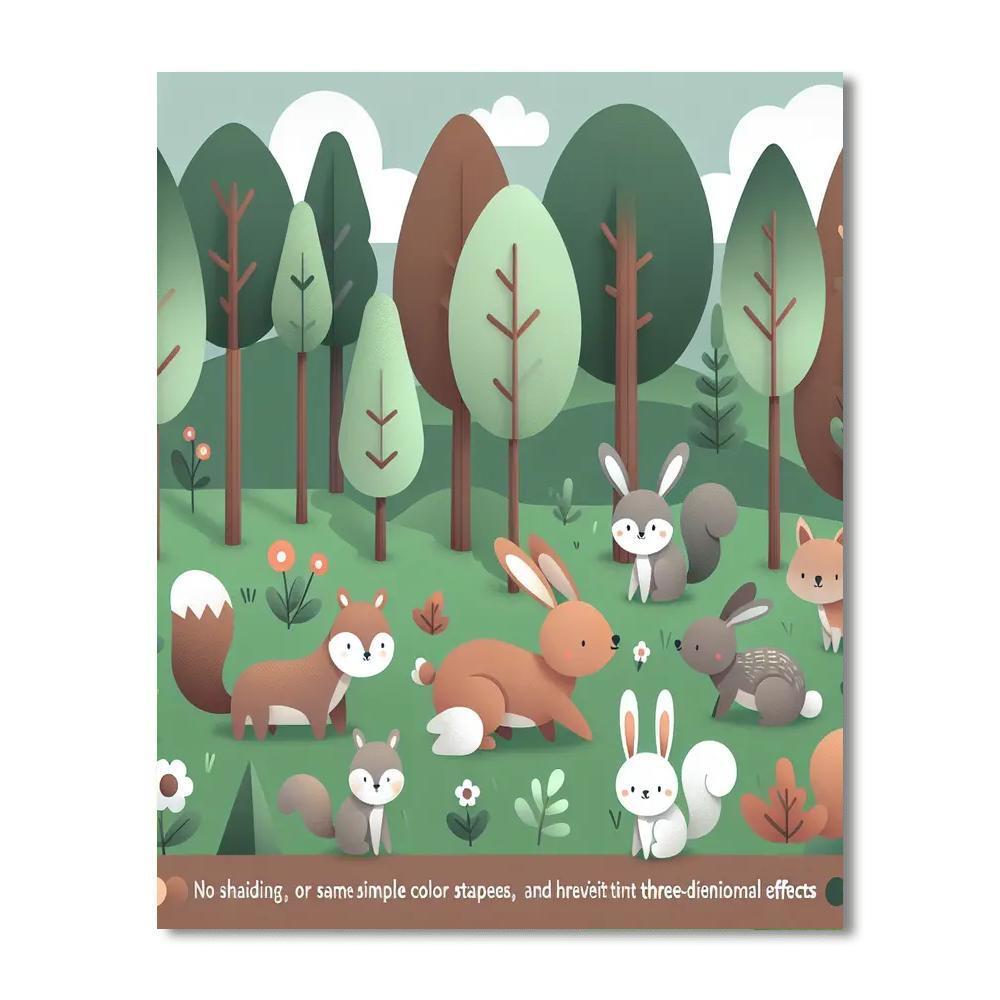 Clever Woodland Creatures Paint By Color