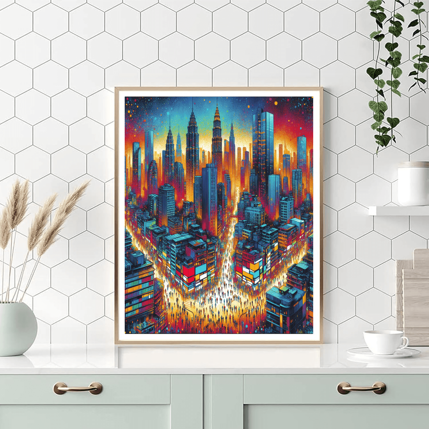 Energetic Urban Scene Paint By Numbers Art