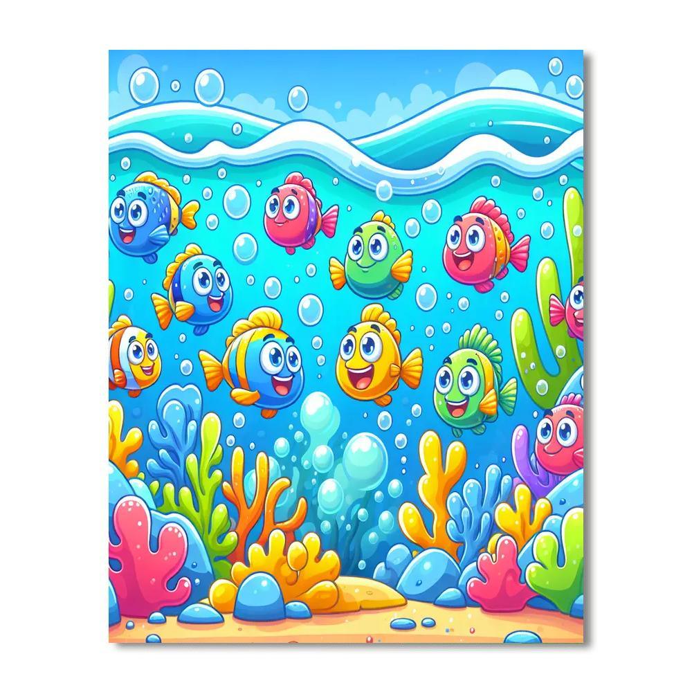 Funny Fish Paint By Numbers Kits