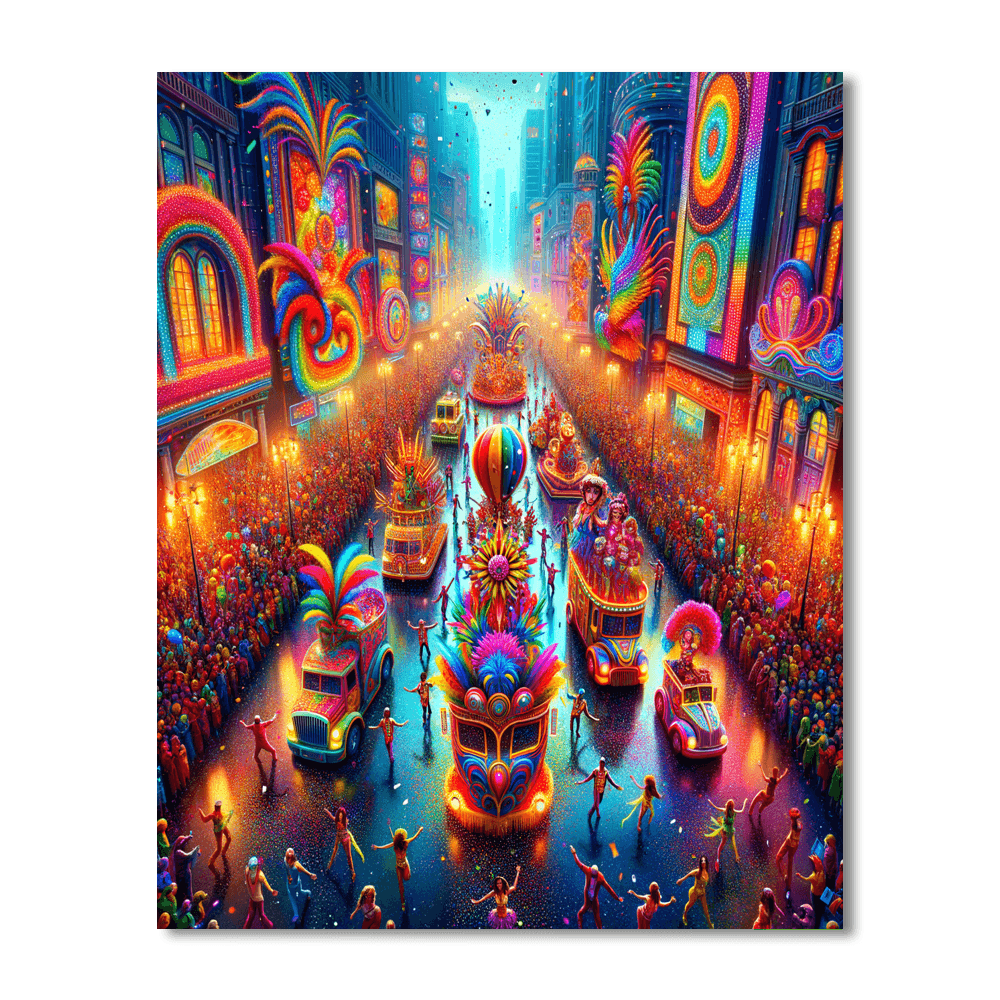 Vibrant Festival Parade Paint By Number