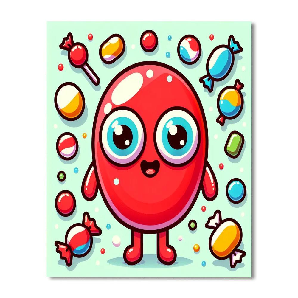Jumpy Jellybean DIY Paint By Numbers