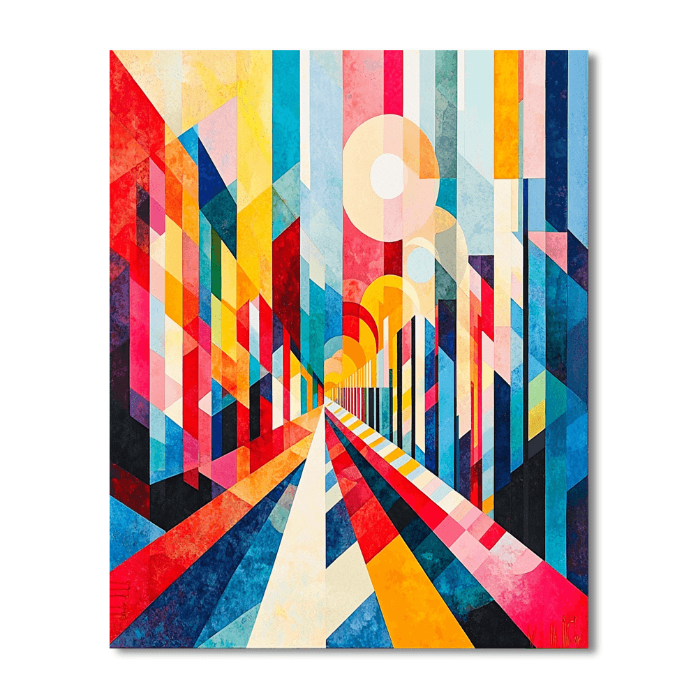 Wassily Kandinsky Inspired Abstract Urban Mosaic  Paint By Numbers Kits