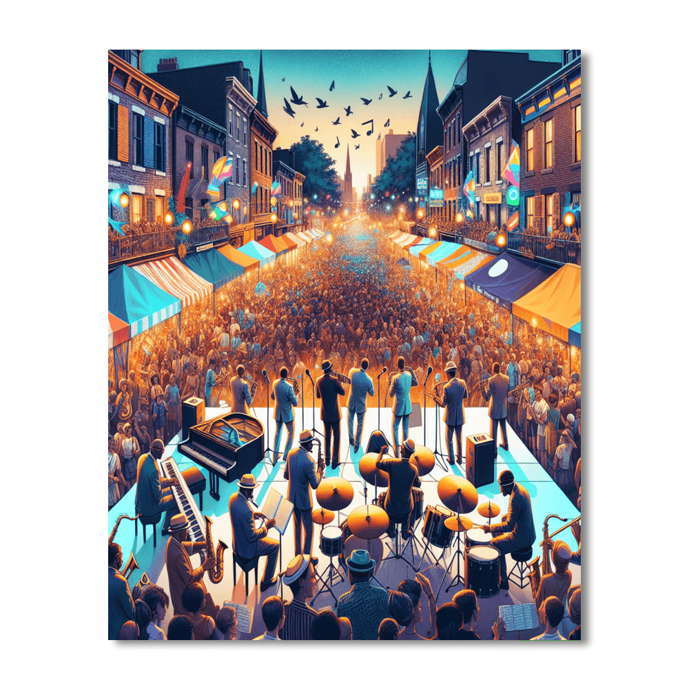 Montreal International Jazz Festival - Montreal Paint By Numbers Art