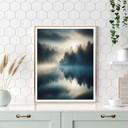 Quiet Lake At Dawn Paint By Numbers Art