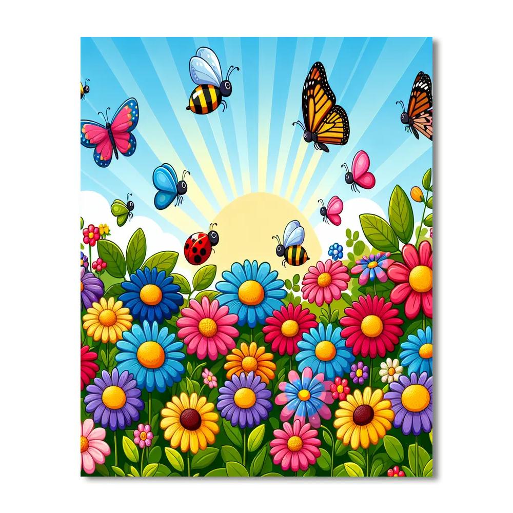 Garden Of Colors Paint By Numbers Art