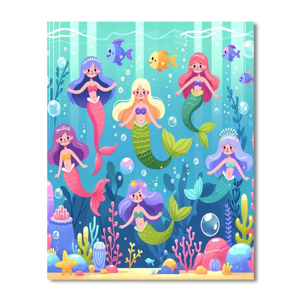 Dreamy Mermaid Kingdom Painting By Numbers Kit